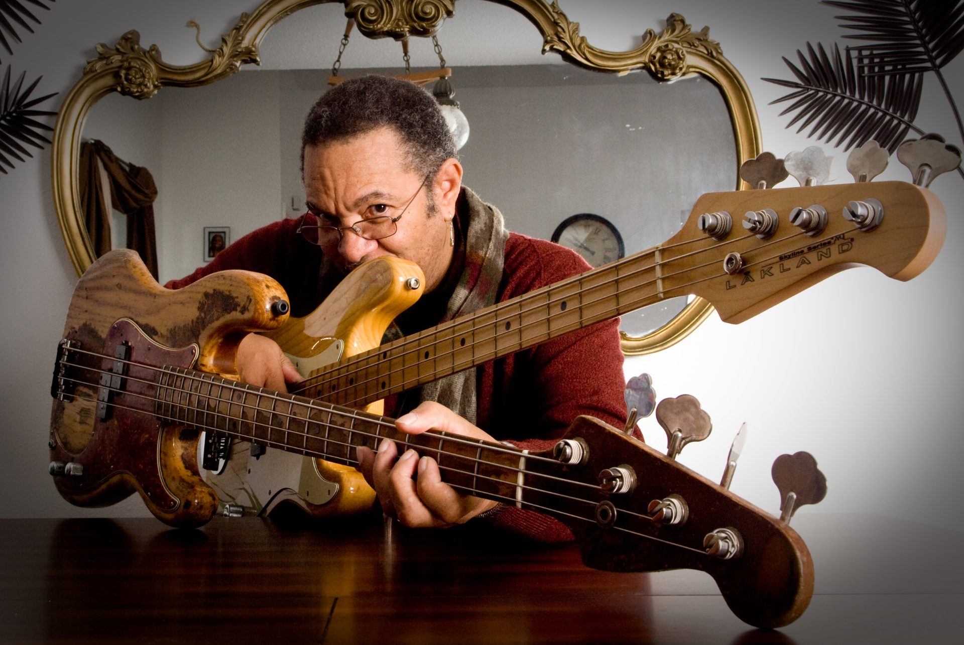 George Porter Jr holding bass guitar