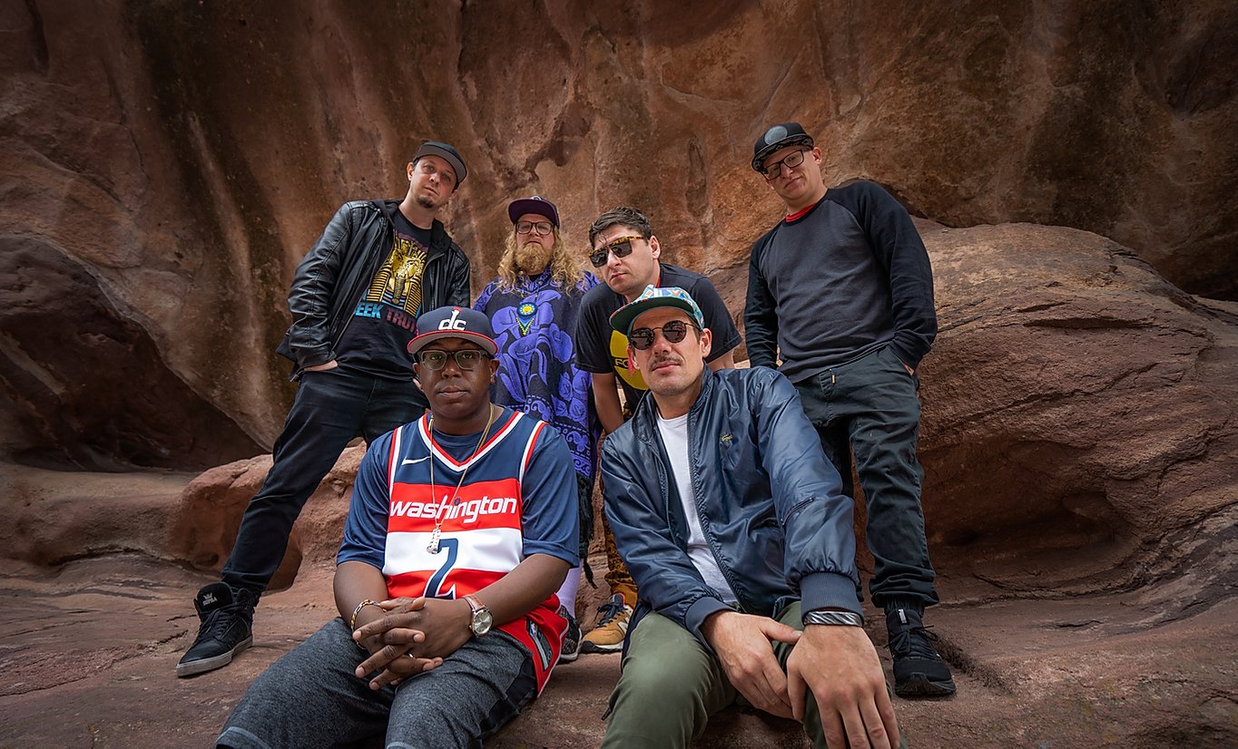 Lettuce band press photo at Red Rocks by Jeremy Elder