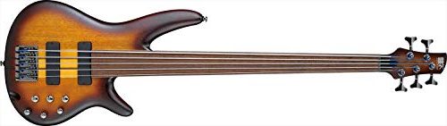 Ibanez SRF705 Portamento 5-String Fretless Electric Bass Flat Brown Burst Rosewood Fretboard