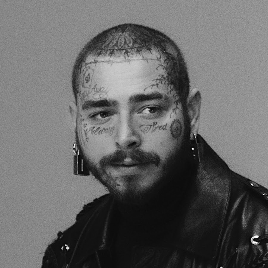 Post Malone head shot with black jacket