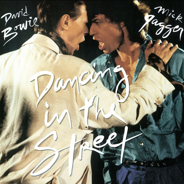 David Bowie and Mick Jagger